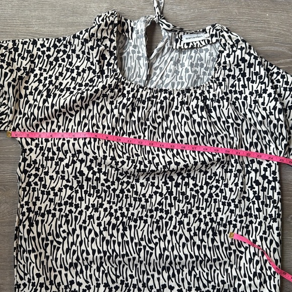 MARIMEKKO BEESI TUULAHDUS COTTON SEERSUCKER DRESS LARGE - Picture 10 of 13